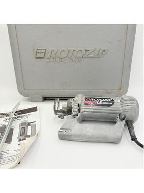 ROTOZIP SCS01LE SPIRAL SAW Corded Tool w/ Case Manual Circle Guide Bits TESTED